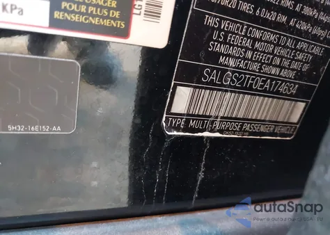 2014 Land Rover Range Rover 5.0L V8 Supercharged/5.0L V8 Supercharged Ebony Edition z USA, uszkodzony, nr VIN SALGS2TF0EA174634